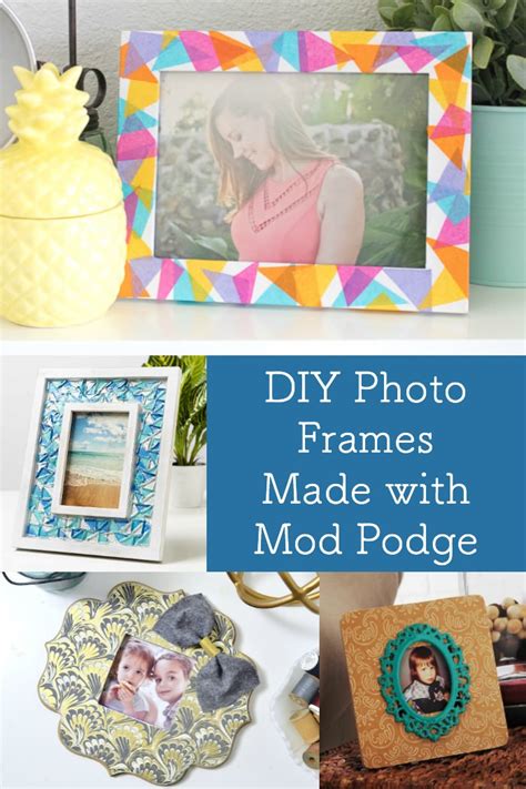 Diy Picture Frame Tutorials Youll Have To Try Mod Podge Rocks