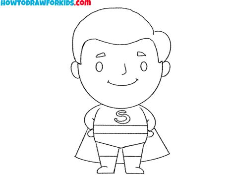 How To Draw A Superhero Easy Drawing Tutorial For Kids