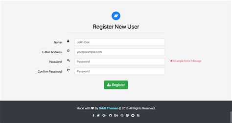 Github Orbitthemesregister Simple And Clean Signup Template For