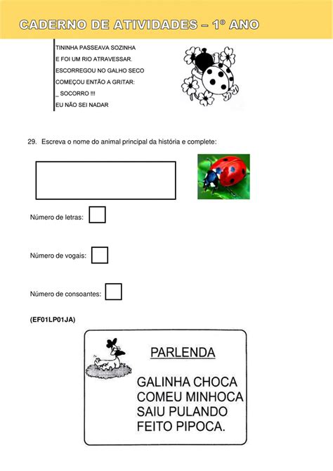 Habilidades Lingua Portuguesa 1 Ano Bncc