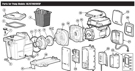Hayward Pool Pump Motor Parts Diagram