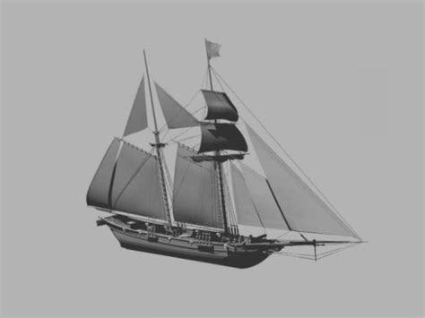 Schooner Sailor Ship Ship 3d Model Obj 123free3dmodels