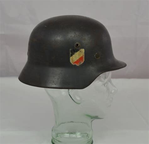 German Ww2 Original M35 Double Decal Luftwaffe Helmet Sally Antiques