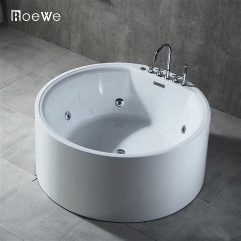 Shopfactorydirect is proud to carry a line of exquisite and modern whirlpool bathtubs. 47inch Size Round Small Hot Tub Indoor Bath Freestanding ...