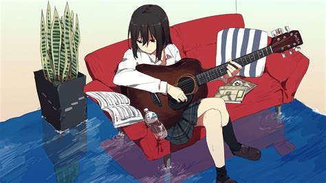 Acoustic Guitar Anime Wallpapers Wallpaper Cave