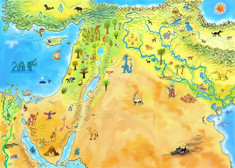 Biblical Map By Haakonlie On Deviantart