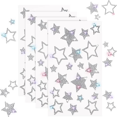 84 Pieces Self Adhesive Star Stickers Star Glitter Bling