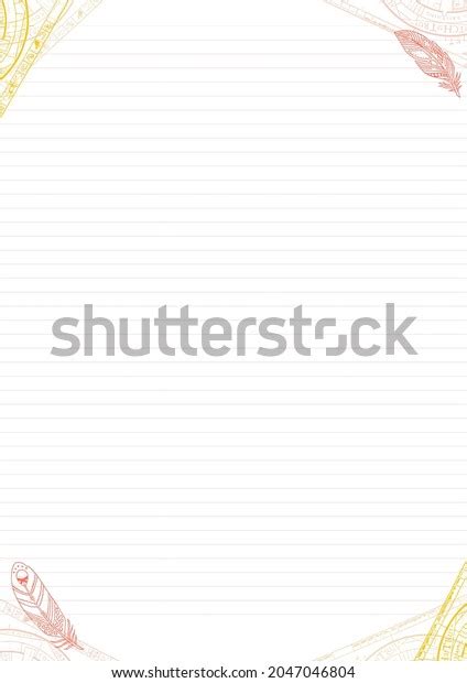 A Ruled Narrow Template Nude Yellow Stock Illustration Shutterstock
