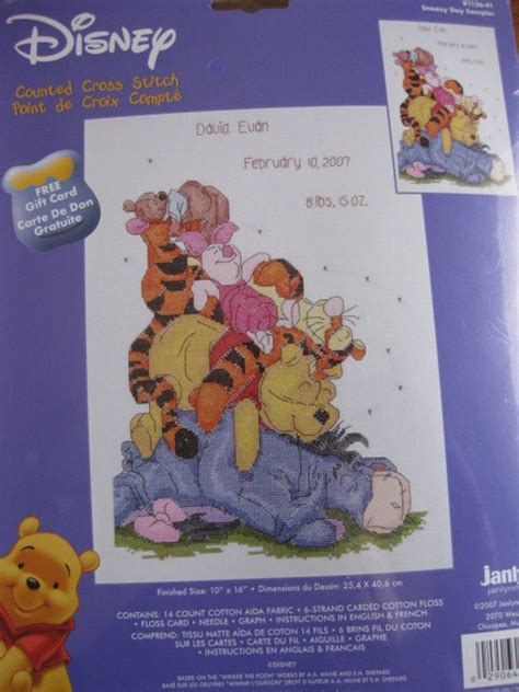 Disney Counted Cross Stitch Kit Snoozy Day Sampler By Wabbittrax