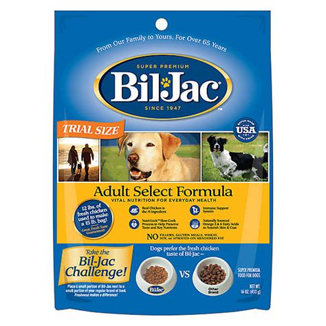 This range is a mix of dry dog food, wet dog food, and dog treats. Bil-Jac® Select Adult Dog Food - Chicken | dog Dry Food ...