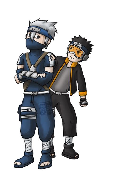 Kid Kakashi And Young Obito By Jaden Lau On Deviantart
