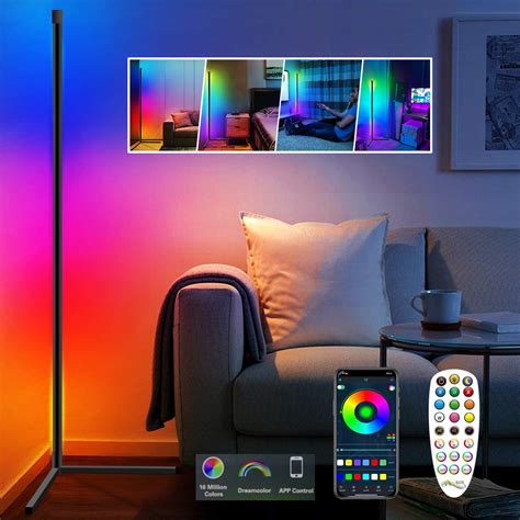 Corner Floor Lamp Pawst Rgb Color Changing Nordic Floor Lamp Dimmable