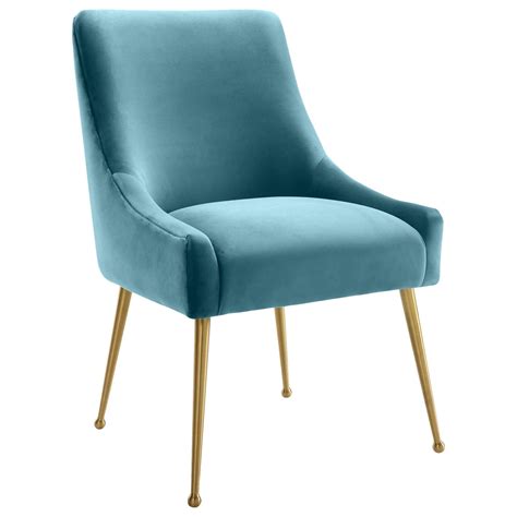 Tov Furniture Beatrix Sea Blue Velvet Side Chair | NFM | Dining chairs