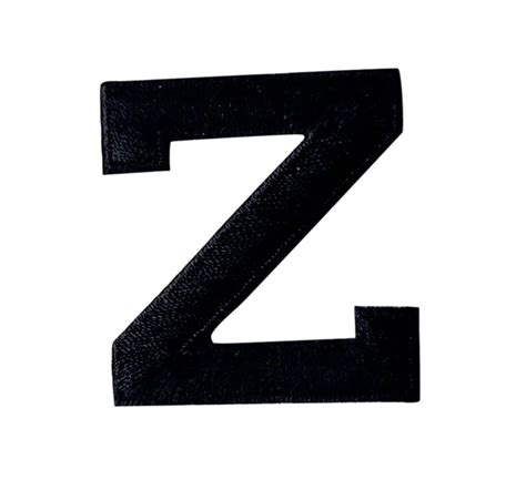 Alphabet Letter Z Color Black 2 Block Style Iron On