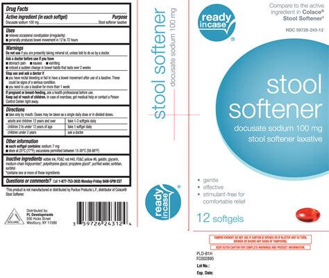 It makes for easier bowel movements and treats scientific name: DOCUSATE SODIUM (Stool Softener) - GNH India - Exporter ...