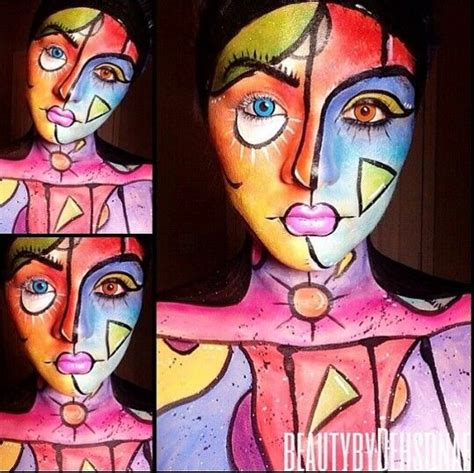 Awesome Picasso Makeup Body Painting Art Costume Body