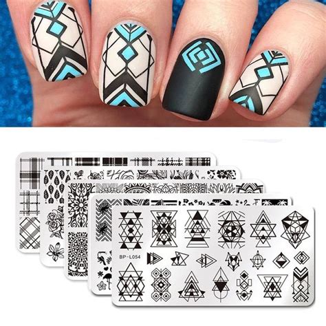 Born Pretty Nail Stamping Plates Stamper Scraper Nail Template Flowers