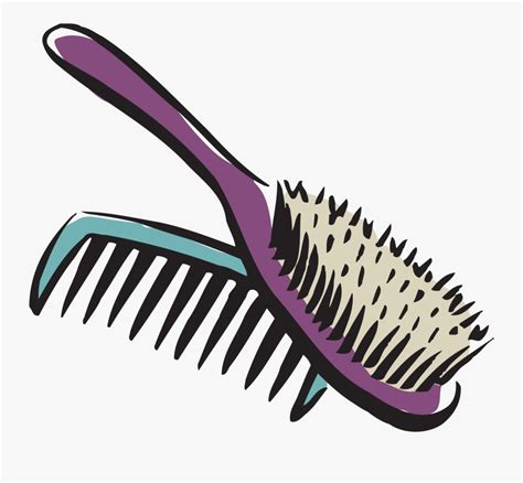 Hairbrush Png Hair Brush And Comb Clipart Free Transparent Clipart