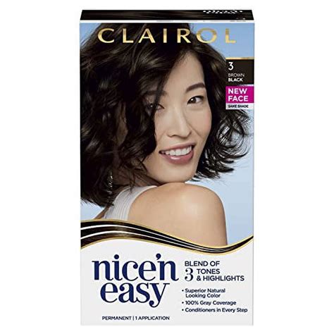 Clairol Nicen Easy Permanent Hair Dye 3 Brown Black Hair Color Pack Of 1