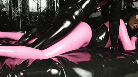 Latex Blowjob And Sex With Pink Catsuit Rubber Girl Rubberhell