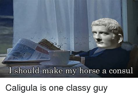 I Should Make My Horse A Consul Caligula Is One Classy Guy Horses