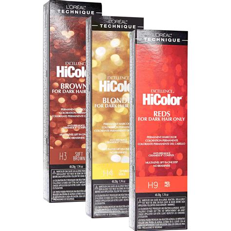 l oreal hicolor red hilights permanent creme hair color dolly beauty