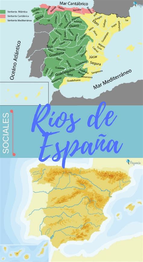 Mapa Rios Espana En Color Con Imagenes Mapa De Espana Mapas Mapa Images