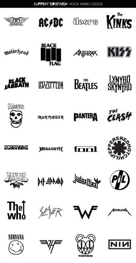 Logos Rock Band Metal Band Logos Punk Band Logos Rock Band Posters