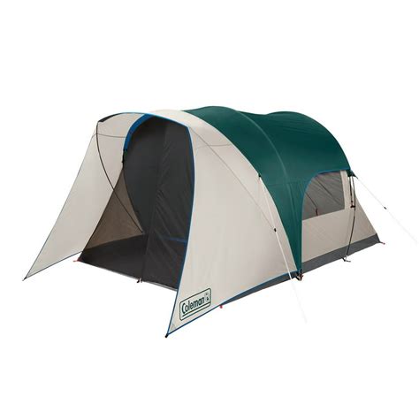 Coleman 4 Person Cabin Tent With Screened Porch 2 Rooms Green
