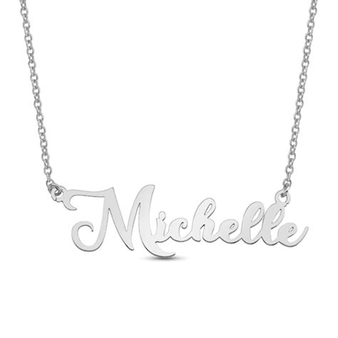 Curly Cursive Name Necklace 1 Line Zales Outlet