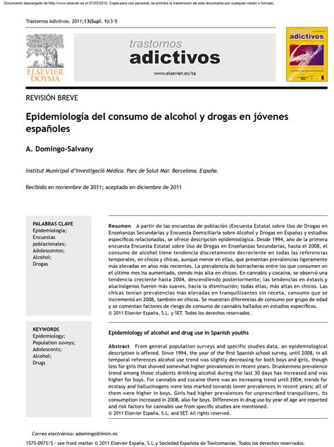 Socidrogalcohol Epidemiología Del Consumo De Alcohol Y Drogas En