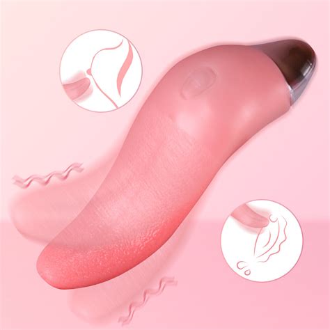 Clit Licking Tongue Vibrator G Spot Dildo Stimulator Oral Sex Toys For