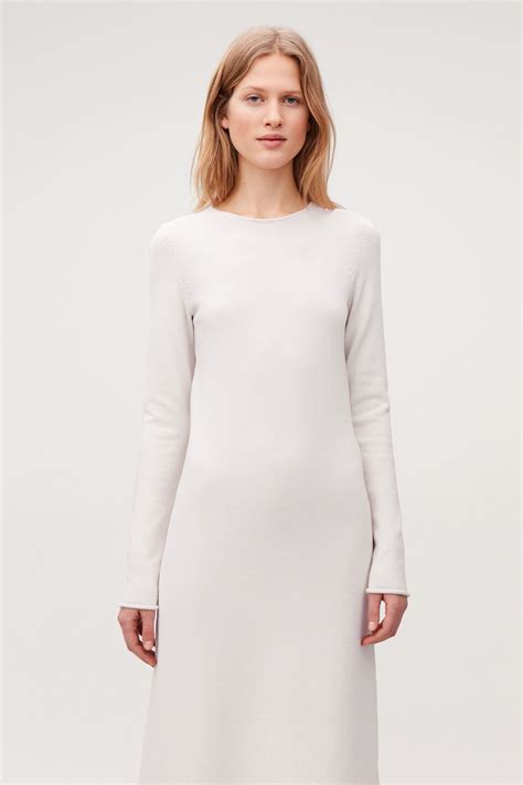 COS | Long mid-weight knit dress | Dresses, Essential dress, Knit dress