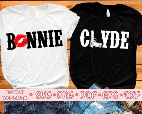 Bonnie And Clyde Svgbonnie And Clyde Svgcouple Shirts Etsy Cute
