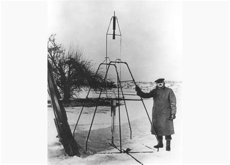 90 Years Ago Robert Goddards First Liquid Rocket Launch Spaceref