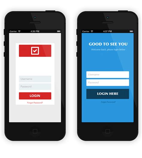 Designer portfolio app ui kit psd. iOS Flat Design UI Patterns - Download Now | iPhone and ...