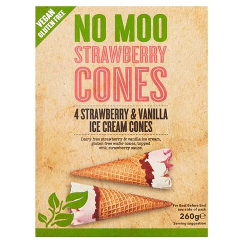 Save 20 On Nomoo Ice Cream Cones 4 Strawberry Vanilla Iceland £2