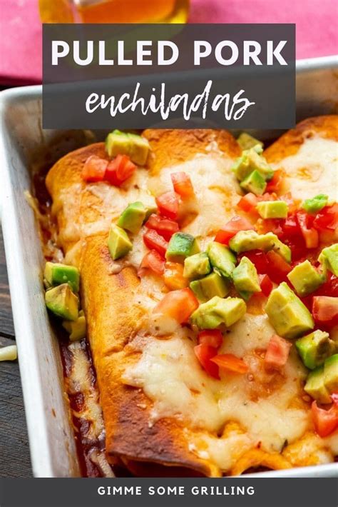 Don't worry if some pieces won't separate easily. Pulled Pork Enchiladas are an easy dinner recipe using ...