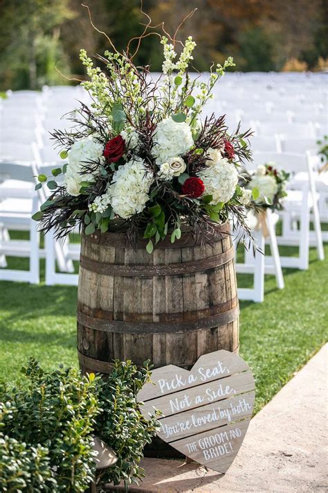 Wedding Ceremony Decor Modern Rustic Outdoor Wedding Ceremony