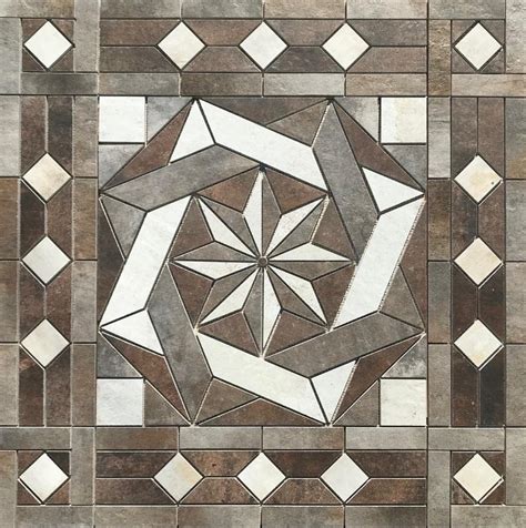 Mosaic Design 3636 Inch Floor Tile Medallion Daltile Cotto Contempo