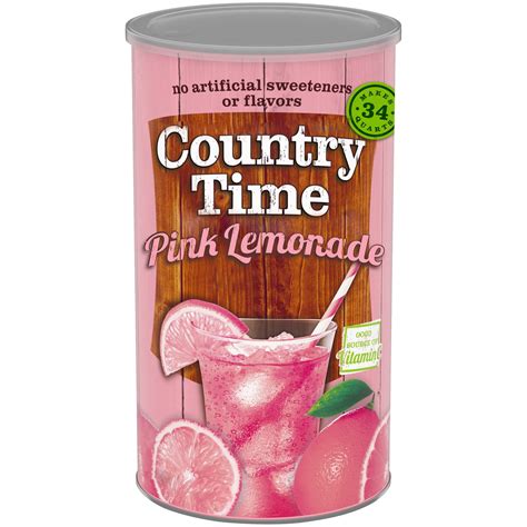 Country Time Pink Lemonade Drink Mix Caffeine Free 825 Oz Cannister