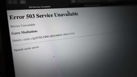 Error 503 Service Unavailable When You Encounter The 503 Error It