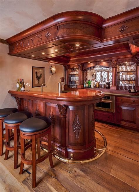 Custom Mahogany English Style Pub By Ober Woodworking