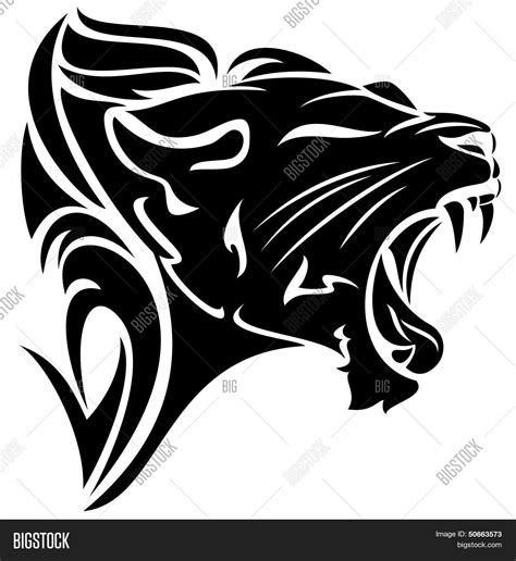 Roaring Panther Vector And Photo Bigstock
