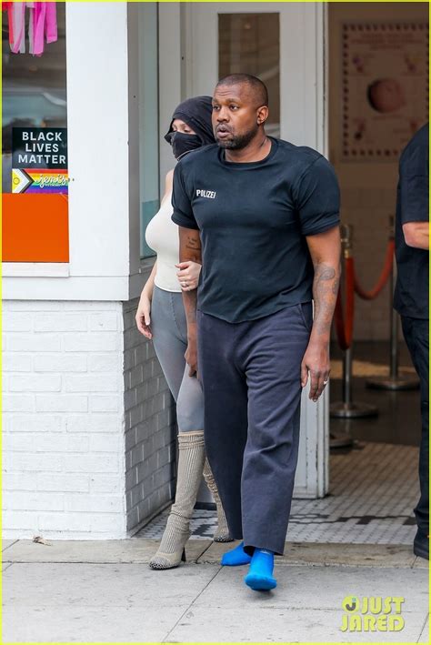 Kanye West Wears Shirt With Shoulder Pads Goes Shoeless During Ice