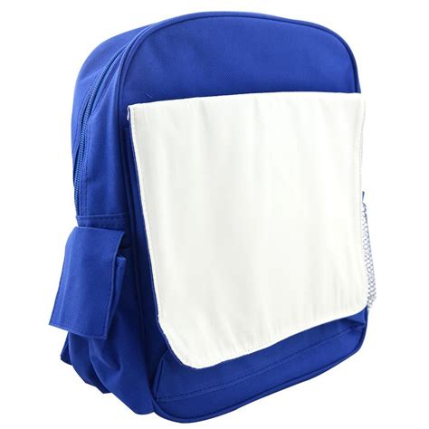 Kids Sublimation Blue Backpack With Detachable Panel Subliblanks Limited