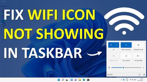Wifi Icon Not Showing In Taskbar Windows 11 Youtube