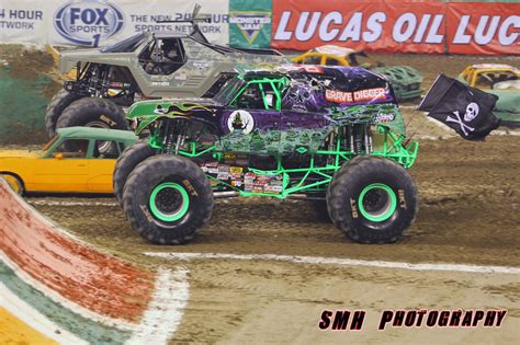 Grave Digger Racing At