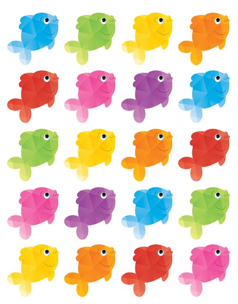 Colorful Fish Stickers Tcr3553 Teacher Created Resources