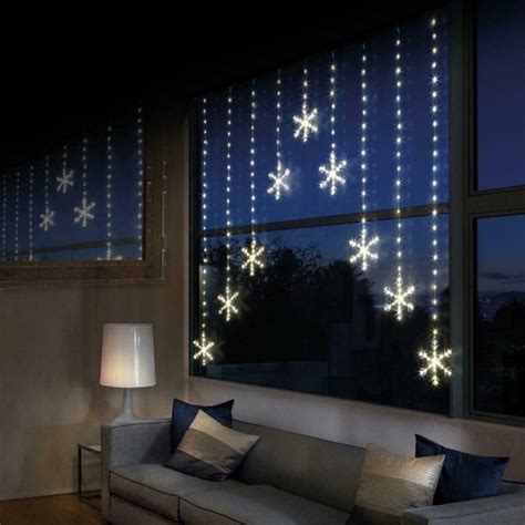 339 Led Festive Snowflake Light Curtain